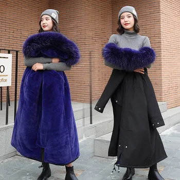 Dole bundu Nové dole bavlnená bunda pre ženy v zime 2019 s voľnými pás bunda 8617