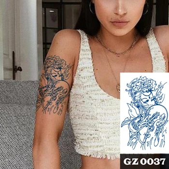 1Pcs Bylinné Extrakty Šťavy Japonský Geisha Totem Tetovanie Body Art Nepremokavé Dočasné Tetovanie Nálepka Pre Mužov, Ženy