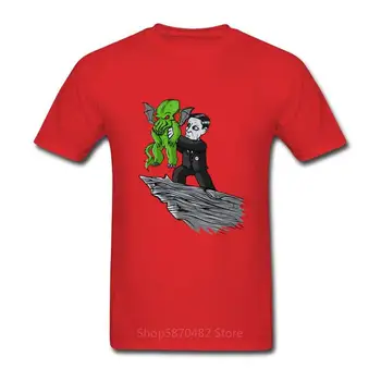 2020 módne Letné Cthulhu T-Shirts Démon Kráľ Mládež Slim Fit Krátke Rukávy tričko Veľkoobchod Mužov Bavlna Muž grafické Košele