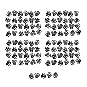 100ks Väčšinu Filigránske Kvet Pohár Voľné Perličiek Čiapky pre Šperky Tvorby 8.5x11mm