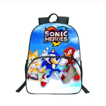 Sonic Batoh Módne Populárnej Vzor Notebook Batoh Deti Chlapci Dievčatá Školské Tašky Teens Aktovka