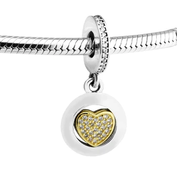 Korálky PRE Šperky, Takže DIY Mincový Striebro-Šperky Podpis Srdce Perličiek Charms Striebro 925 Berloque Perles Čaro