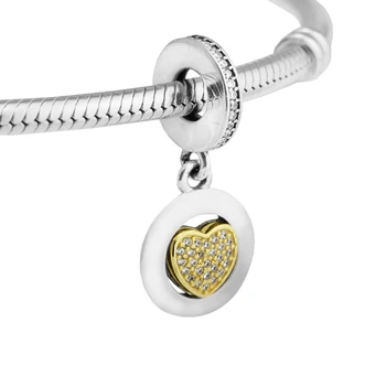 Korálky PRE Šperky, Takže DIY Mincový Striebro-Šperky Podpis Srdce Perličiek Charms Striebro 925 Berloque Perles Čaro