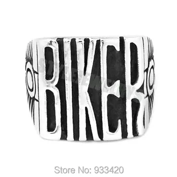 Doprava zadarmo! Vintage Motora BIKER Motocykel Krúžok z Nehrdzavejúcej Ocele, Šperky Vybojovať Slová Motorových Biker Mužov Krúžok Veľkoobchod SWR0441