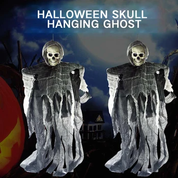 1M Lebky Halloween Visí Ghost Strašidelný Dom Visí smrtka Horor Rekvizity Domov Dvere Bar Club Halloween DIY Dekorácie