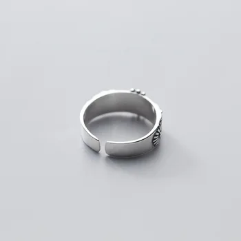 925 Sterling Silver Daisy Otvoriť Prstene pre Ženy, Svadobné Svadobné Vintage Prst Krúžky Vianočné Darčeky