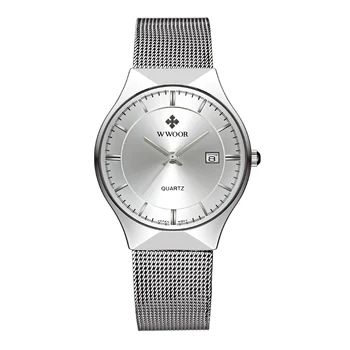 WWOOR pánske Hodinky Business Gold Sledovať Mužov Ultra Tenký Klasický Muž Módne Náramkové hodinky Quartz Hodiny, Hodinky Top Značky Luxusné 2020