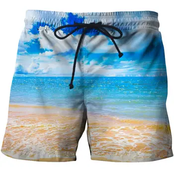 Bežné pláži nohavice pre mužov t-krátke vtipné krátke priedušná muž rýchle sušenie 3d nohavice letné tlač beach surf modis Board Šortky