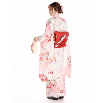 Japonsko Furisode japonské Kimono Tradíciu Správny Vietor Dospelých Etiketa Oslavu Svadobné Šaty Kimono japon hanbok oblečenie