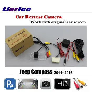 Pre Jeep Compass 2011~2016 Obrazovky / Auto Zozadu Spätné Camera Späť Zálohovanie Chodu Parkovanie CAM