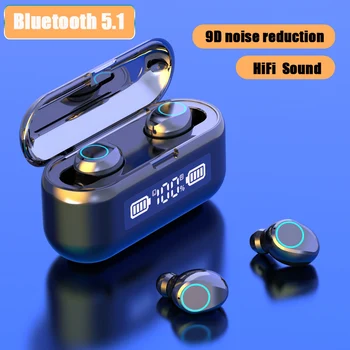 F9 Tws Slúchadlá Bezdrôtové Bluetooth Headset S Mikrofónom V5.1 Bluetooth Slúchadlá Športové Slúchadlá Bezdrôtové Slúchadlá Nepremokavé