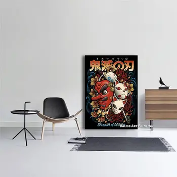 Plátno Anime Démon Vrah Obrázky, Domáce Dekorácie, Obrazy Plagát HD Vytlačí Wall Art Modulárny Obývacia Izba Rámovanie