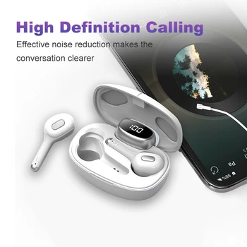 Bleutooth 5.0 TWS 6D Slúchadlá Stereo Zvuk Zníženie Hluku Športové Slúchadlá s Nabíjanie Box