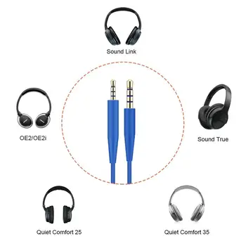 Náhradné Audio Kábel Kábel pre Bose Kľudnej Pohodlie QuietComfort QC 25 35 QC25 QC35 700 OE2 OE2I Soundlink Soundtrue Slúchadlá