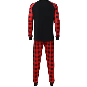 Vianočné 2020 Pyžamá pre Rodiny Červená Koberčeky Plavky Sleepwear Nastaviť Mužov Dieťa Chlapec, Otec, Mama Zodpovedajúce Rodiny Oblečenie Rodiny Vzhľad