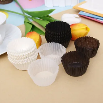 100ks Cupcake Papier Mazivo-dôkaz Papier Cup Cake Vložky Pečenie Muffin Cupcake Prípadoch Tortu Formy Nástroje Kuchyňa Pečenie dropship