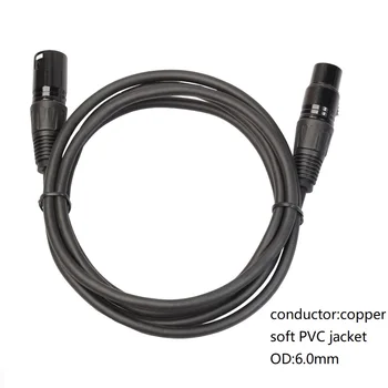2 ks/veľa Black 3Pin XLR Samec Samica Mikrofón Predlžovací Kábel Audio Predlžovacie Káble pre Mikrofón