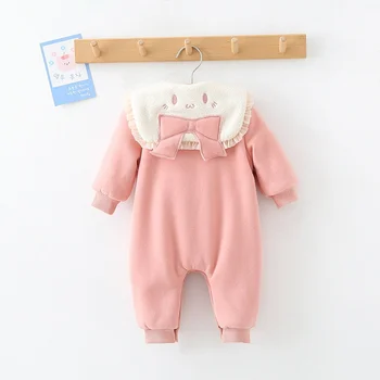 2021 Detské Oblečenie Baby Girl Teplé Romper ToddlerJumpsuit Zimné Dojčenskej Oblečenie Snowsuit Jednodielnych Nové