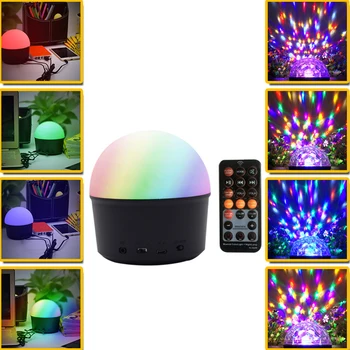 Bluetooth Disco Guľa Svetla Aktivované Zvukom DJ Projektor Fáze Svetlá pre Strany Sviatky, Svadba, Vianoce
