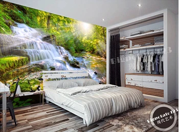 Vlastné 3D maľby,patrí v krásnom lesnom abstraktných de parede,obývacia izba gauč TV na stenu stenu spálne papier