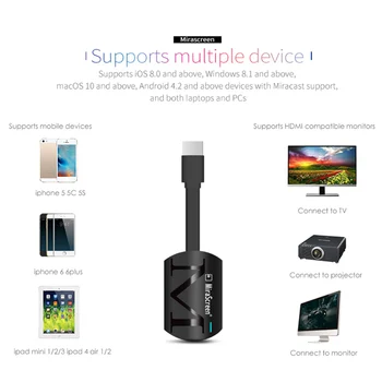MiraScreen G4 TV Stick Dongle Anycast Cast HDMI, WiFi Display Prijímača Miracast Mini PC Android TV