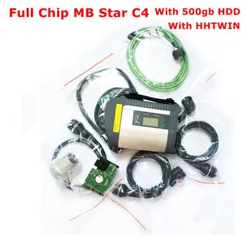 2020 Top MB Star C4 MB SD Pripojiť Kompaktný 4 Diagnostický Nástroj s 500gb HDD HHTWin Star Diagnóza C4 s Softvér nainštalovaný dobre
