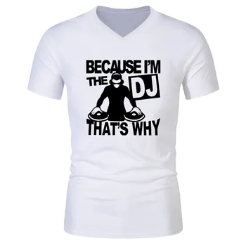 2019 DJ Štýl Bavlna tvaru Krátky Rukáv T-shirt Nové Letné FashionRock Disco Party DJ T Shirt pre Mužov Plus Veľkosť Streetwear