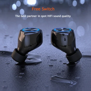 TW90 Bluetooth Slúchadlá Binaural Hovor Bezdrôtový Automatické Párovanie Batérie, LED Displej, Portable In-ear Slúchadlá TWS