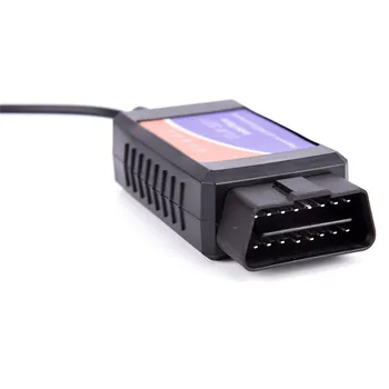Čierna pre ELM327 Kábel USB OBD2 Auto Diagnostika Skener Pre Windows PC Počítač