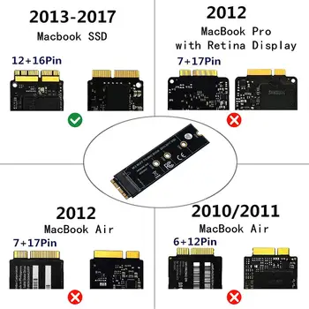Hot Predaj PCB Adaptér Jemná Textúra M. 2 NVME SSD Konektor Karty pre Apple SSD Adaptér pre MacBook Air Príslušenstvo