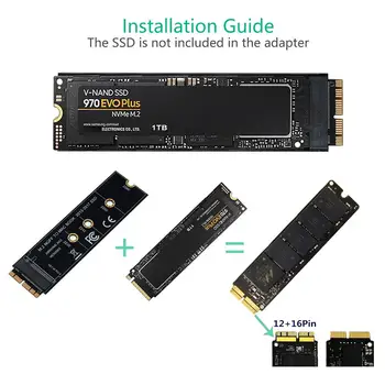 Hot Predaj PCB Adaptér Jemná Textúra M. 2 NVME SSD Konektor Karty pre Apple SSD Adaptér pre MacBook Air Príslušenstvo