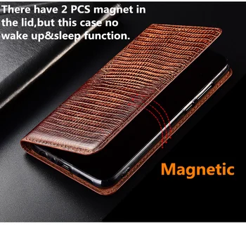 High-end lizard vzor prírodné kožené puzdro kartu držiak pre LG K50/LG K40/LG K30 magnetické telefón puzdro flip funda capa