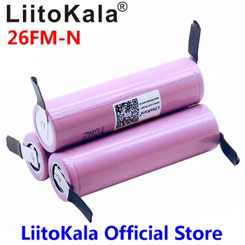 LiitoKala ICR1865026FM 18650 2600mah 3.6 V Battrey mobile power,baterka,audio, batéria + DIY Nikel list