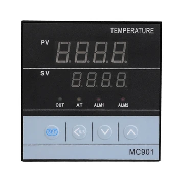 2v1 Relé + SSR Výstup PID Termostat Regulátor Teploty ℃/℉ pre Univerzálny Vstup K,E,J Pt100, Termočlánok 85-265VAC