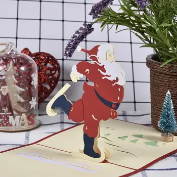 Veselé Vianoce Karty 3D Pop-Up Pohľadnice, Vianočné Dekorácie, Pohľadnice Nový Rok Pohľadnice Vyprázdnené Strany Darček