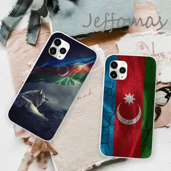 Azerbajdžan buta vlajka Telefón Prípade Transparentné pre iPhone 11 12 mini pro XS MAX 8 7 6 6 Plus X 5S SE 2020 XR