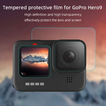 Tvrdené Sklo Screen Protector Film pre GoPro Hero 9 Black Objektív Ochrana Ochranné na Gopro9 Go pro 9 Kamery Príslušenstvo