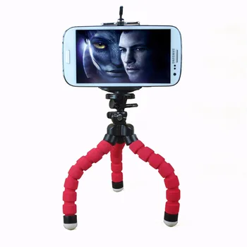 Mini Prenosné, Flexibilné Hubky Octopus Statív Stojí Mount S Držiak pre GoPro Mobilný Telefón, Smartphone Fotoaparát, Statív