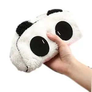 KuZHEN Kawaii Plyšové Načechraný Panda Študent Ceruzka Skladovanie Taška Puzdro Case Pack Prívesok Kozmetické Puzdro Taška Prípade Mince V Kabelke Peňaženku