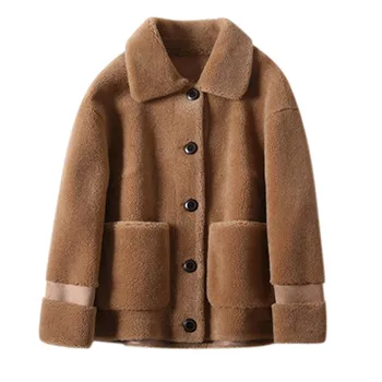 Lady Zimné Kabáty S Vreckami Dámske Teplá Jeseň Faux Spájať Zips Kabát, Bundu Vrchné Oblečenie Bundy Kabát #1016