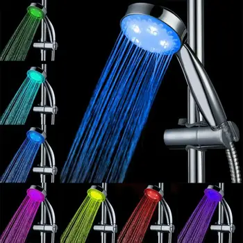 1pc Príslušenstvo Kúpeľňa Svietiť, Sprchové Sprcha Hlavu Romantický LED 7 Farieb Najlepšie Užitočné Kúpeľňa Dekorácie Dodávky