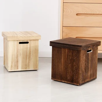 Všetky masívneho dreva skladovanie stolice nostalgické retro nízke pouf Čínske topánky zmena sgabello dvere obývačky dekoratívny nábytok