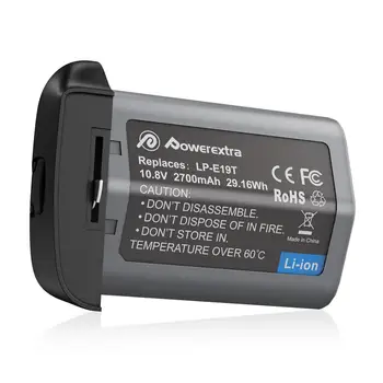 Powerextra Fotoaparát 2700mAh Batérie LP-E19 Batéria pre Canon Eos 1DX 1DX Známka 2 1DS Mark 3 1D Mark 3 4