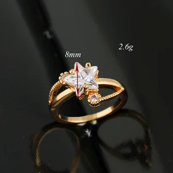 Kuniu star tvar prst prsteň pre ženy zirkón kovového materiálu nádherné krásne štýl strana narodeniny príležitosti módne šperky