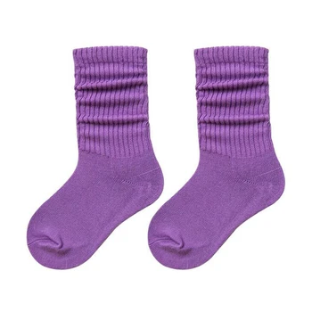 Voľné Tuhé Farby Žien Japonský Kórea Vysokej Školy Dievčatá Vysoké Ponožky Dvojitej Ihly, Pletacie Bavlna Dlhé Ponožky