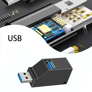 Mini 3 Porty USB 3.0 Hub, Vysoká Rýchlosť Prenosu Dát Splitter Box, Adaptér Pre PC Prenosný počítač MacBook Air Pro