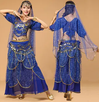 4pcs Ženy, Brušný Tanec Kostým Fáze Výkonu Brušného Tanca Oblečenie Bellydance Kostým Fáze & Tanečné oblečenie pre Ženy