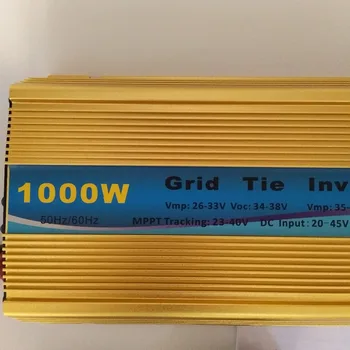 Solárne 1000W siete Kravatu Invertor MPPT Funkciu, 20-45VDC na AC190-260V alebo 90-140V Čistá Sínusová Vlna Výstup Mikro na grid kravatu invertor