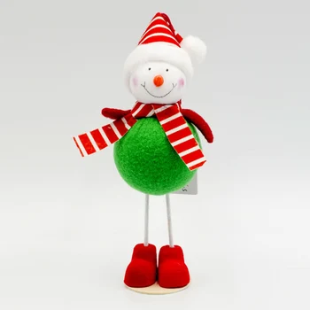 3ks/veľa Tvorivé Vianočné Ozdoby Dodávky Textílie Pena Santa Claus Snehuliak Bábika Vianočný Strom Decor Prívesok