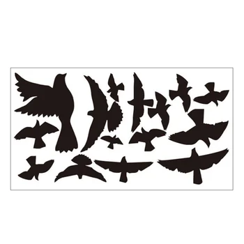 1Pc Vták Vzor Samolepky na Stenu Dekoratívnych Stenu Domácnosti Stenu Dekor Čierna